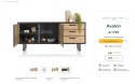 (R) Komoda H&H AVALON/ Avalox 200 cm natural LED VINTAGE OAK