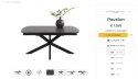 Duży stół rozkładany Pavalon 170-230x100 cm na centralnej nodze, blat Primo Laminato (HPL) antracyt