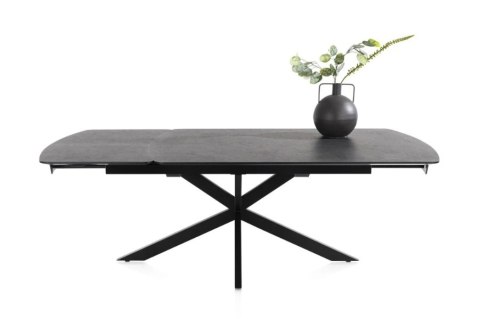 Duży stół rozkładany Pavalon 170-230x100 cm na centralnej nodze, blat Primo Laminato (HPL) antracyt