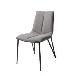 Krzesło do Jadalni YLVA, ergonomiczne, tapicerowane tkaniną Calabria/Toba Antracyt,