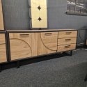 (T, defekt) Komoda H&H AVALON/ Avalox 200 cm natural LED VINTAGE OAK