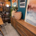 Donica Ceramiczna Jule 40 cm - Fioletowo-Różowa z Reliefem Liści | Coco Maison
