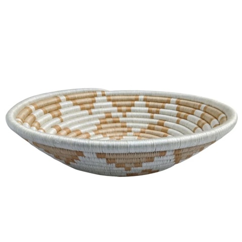 Misa/ Miska/ Taca Dekoracyjna / Kosz Ścienny Sizal Neutral 30 cm – Handmade Rwanda