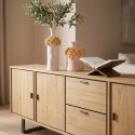 Wazon Dekoracyjny Flower Power 36 cm - Wysoki Różowy z Aplikacją 3D | Coco Maison