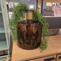 Wazon Szklany Diego 45 cm - Miedziany Recykling i Rafia | Coco Maison