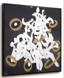 Wielkoformatowy Obraz na Welurze COCO maison Dancing Notes - 120x120 cm