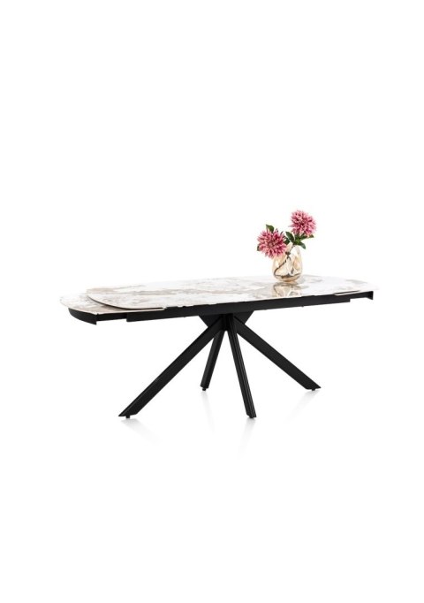 [R,od ręki] Stół Rozkładany AXELLE 180-260 cm - Ceramika Pandora White