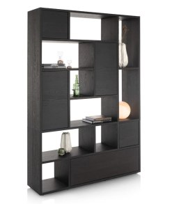 [R] Regał/ parawan LUGANA - Onyx, Fornir Dębowy, 216 cm | Xooon