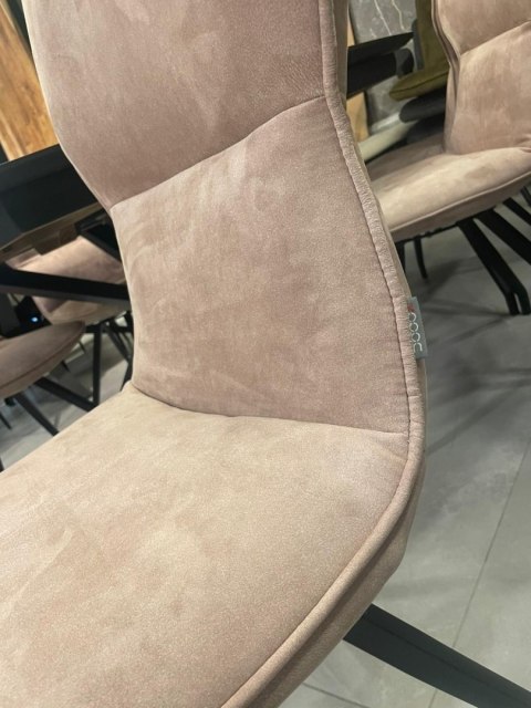 Krzesło jadalniane ZORA - Beżowa Mikrofibra Calabria, Design XOOON