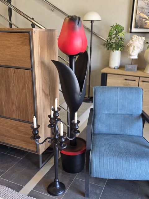 Rzeźba Podłogowa TULP DECO - Red & Black (151 cm)