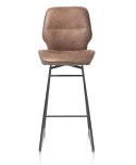 Ekskluzywny Hoker Barowy RAVI 114 cm - Beżowa Mikrofibra Secilia & Tkanina Toba | XOOON | wysoka wyspa