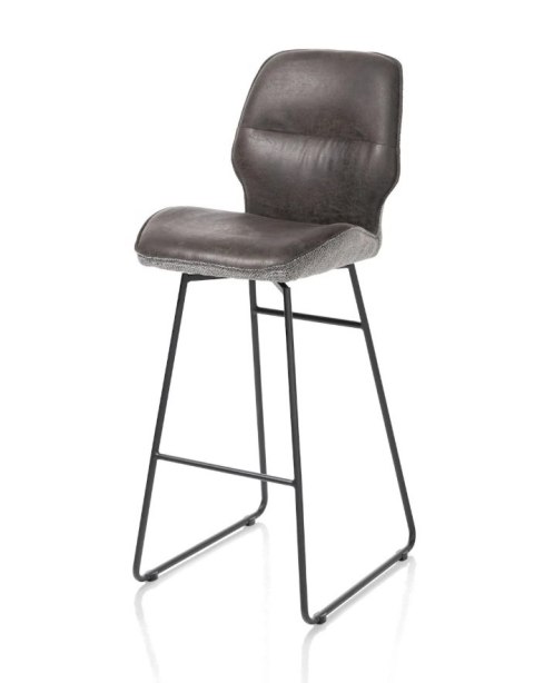 Ekskluzywny Hoker Barowy RAVI 114 cm - Beżowa Mikrofibra Secilia & Tkanina Toba | XOOON | wysoka wyspa
