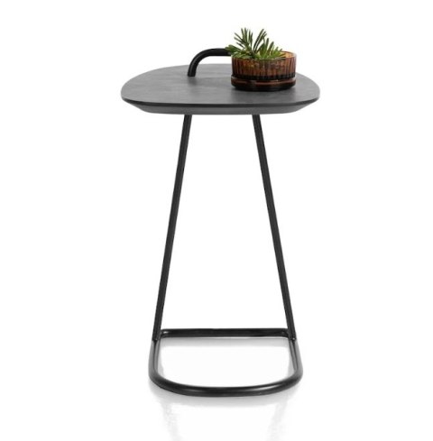 Ekskluzywny Stolik pod Laptopa MASURA - XOOON | Blat HPL (Primo Laminato), Czarny Metalowy Stelaż, kolor blaru ANTRACYT