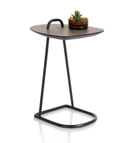 Ekskluzywny Stolik pod Laptopa MASURA - XOOON | Blat HPL (Primo Laminato), Czarny Metalowy Stelaż, kolor blaru ROEST/ RDZA
