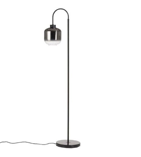 [K] Designerska Lampa Podłogowa ESSEX - COCO maison | Szkło Przydymione (Smoke / Antracyt), Styl Hotel Chique