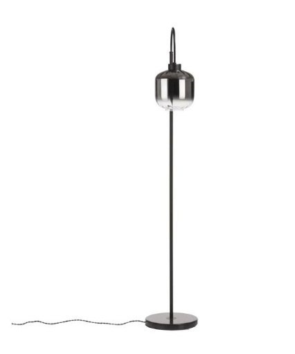 [K] Designerska Lampa Podłogowa ESSEX - COCO maison | Szkło Przydymione (Smoke / Antracyt), Styl Hotel Chique