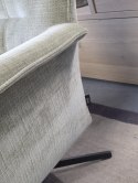 [K] Designerski Fotel Wypoczynkowy CAROLA - Henders & Hazel | Niskie oparcie, Tkanina Szenilowa Cadiz, Obrotowa podstawa