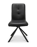 [K, od ręki] Ekskluzywne Krzesło Jadalniane MILVA - Naturalna Skóra Catania, Nowoczesny Design, Wysokie Ergonomiczne Oparcie