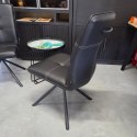 [K, od ręki] Ekskluzywne Krzesło Jadalniane MILVA - Naturalna Skóra Catania, Nowoczesny Design, Wysokie Ergonomiczne Oparcie