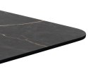 [K, od ręki] Kwadratowy Stolik Bistro BREST 75 x 75 cm - COCO maison | Blat HPL Onyx (Ciemny Marmur), Czarna Noga