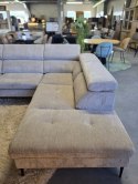 [K, od ręki] Sofa Narożna TALISMAN| Regulowane Zagłówki, Sprężyny Kieszeniowe + Pianka Memory, Tkanina Szenilowa Enzo Champagne
