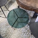 Stolik Pomocniczy RICK 41 cm - COCO maison | Konfiguracja: Blat Szklany (Brąz / Niebieski) | Podstawa Metalowa (Czarny / Złoty)