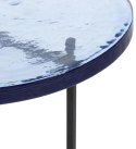 Stolik Pomocniczy RICK 41 cm - COCO maison | Konfiguracja: Blat Szklany (Brąz / Niebieski) | Podstawa Metalowa (Czarny / Złoty)