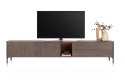 [od ręki] Szafka RTV Lowboard TRENTON 270 cm - XOOON | Fornir Dębowy Clay, Podświetlenie LED, System Push-to-Open