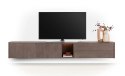 [od ręki] Szafka RTV Lowboard TRENTON 270 cm - XOOON | Fornir Dębowy Clay, Podświetlenie LED, System Push-to-Open